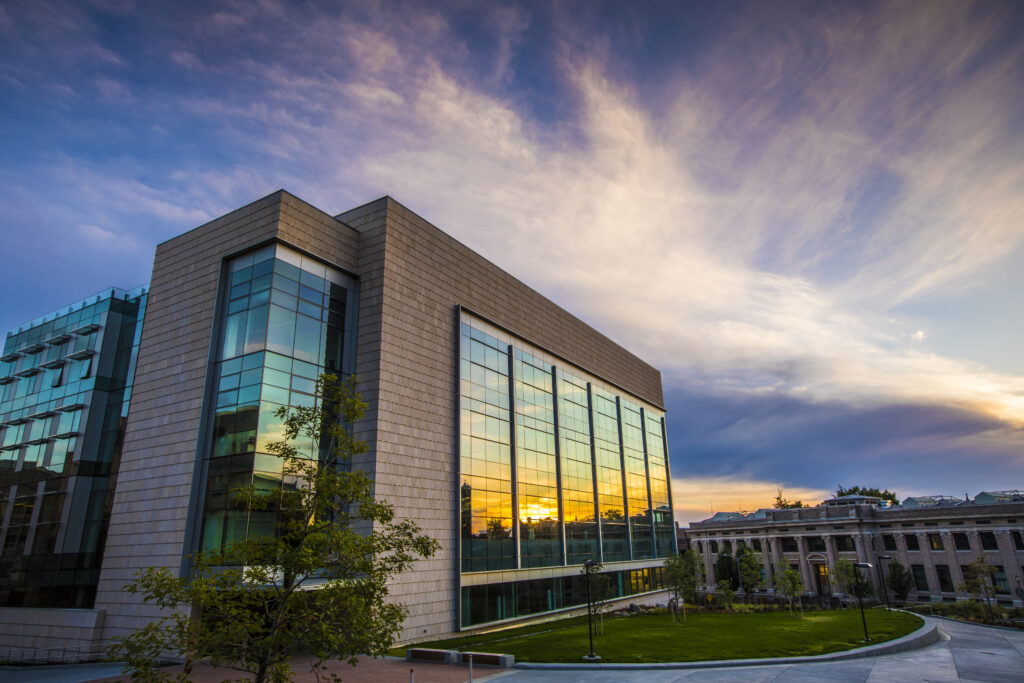 The MolES building at dusk